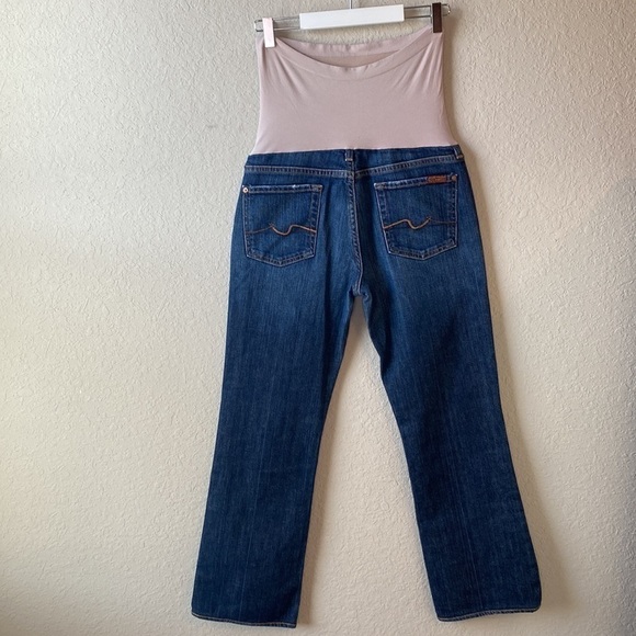 7 For All Mankind A Pea In The Pod Boot Cut Maternity Jeans with Full Band Sz 30 - Picture 9 of 16